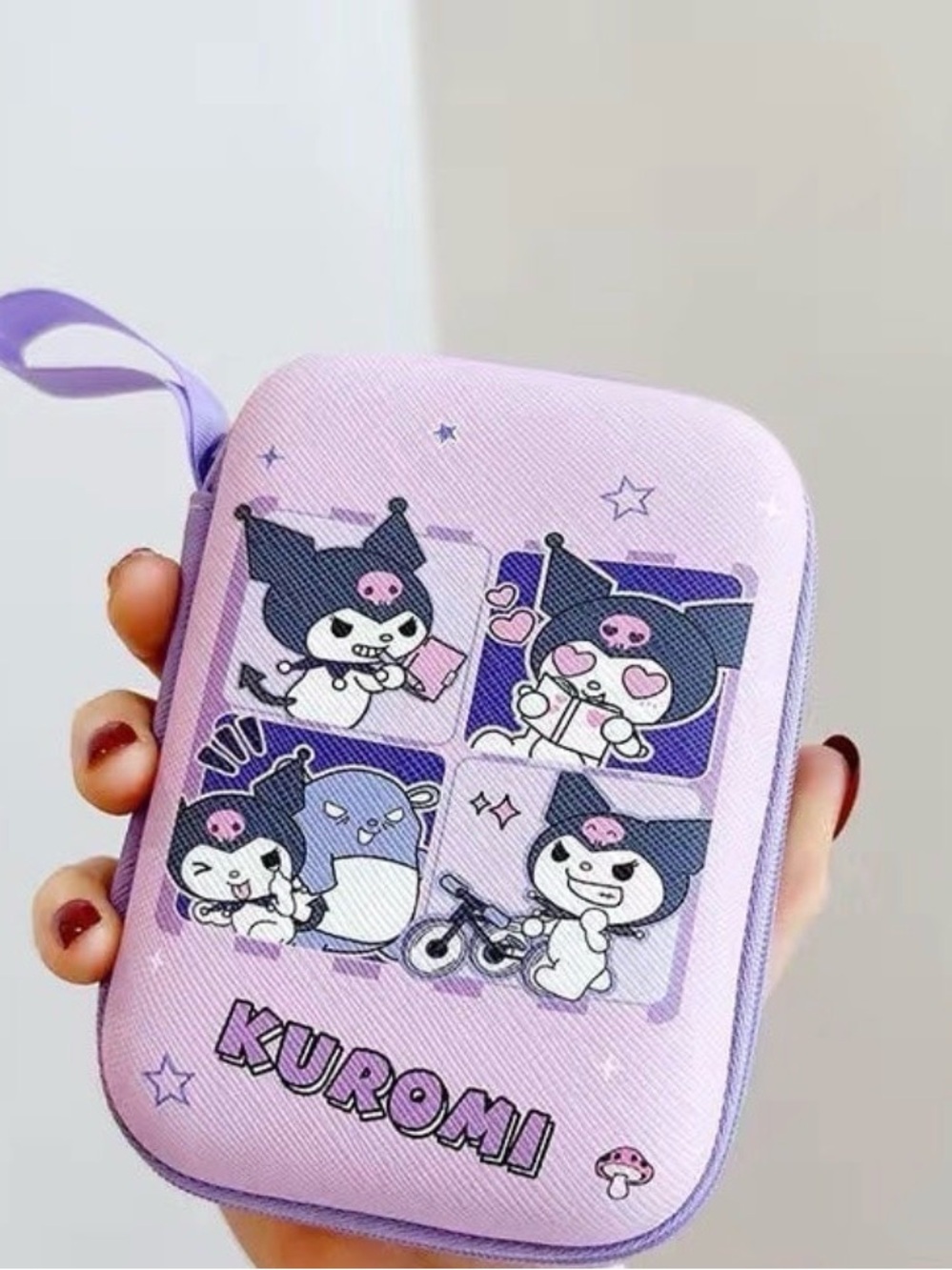 Kuromi Purple Character Zip Pouch